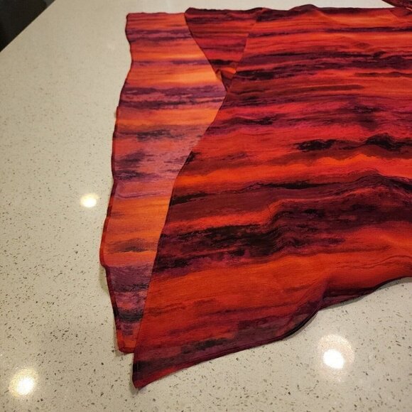 catherines 4x 30w 32w Tunic Shirt Tip Red Flowy Short Sleeve - Picture 6 of 8